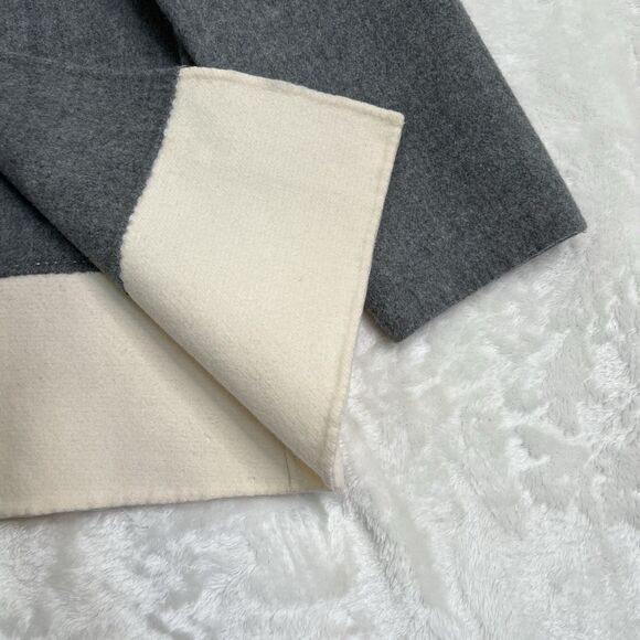 Talbots Women’s Size 10P Natural Fine Wool Jacket Grey/White Light  Organic Chic - Picture 8 of 14